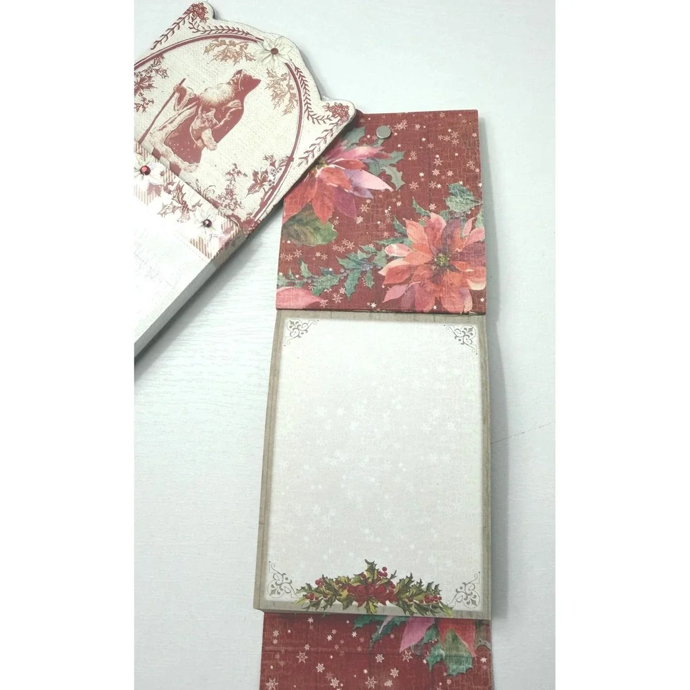 Punch Studio Notepad Set Santa Christmas 2pc